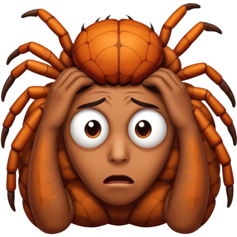 tired, fed up, stressed, almost dead, espantado porque habia visto una araña emoji