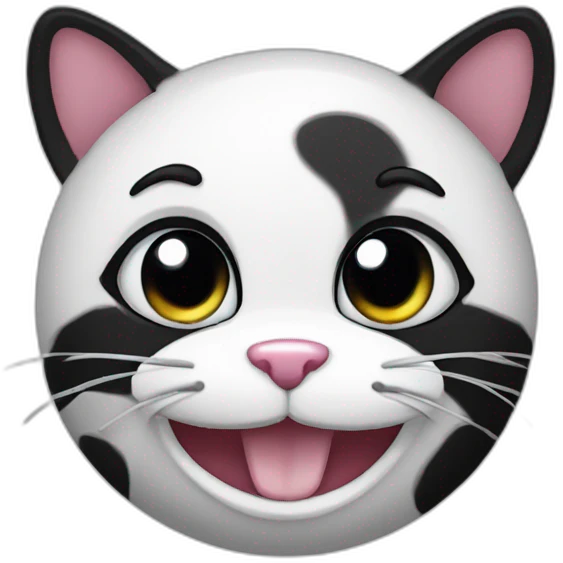 Oreo cat smiling emoji