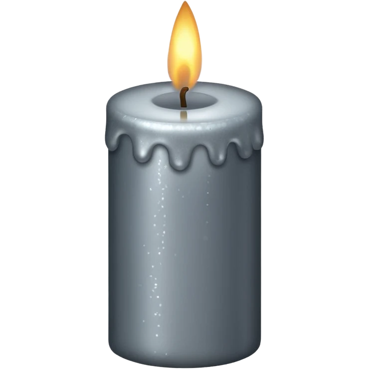 glitter gray candle emoji