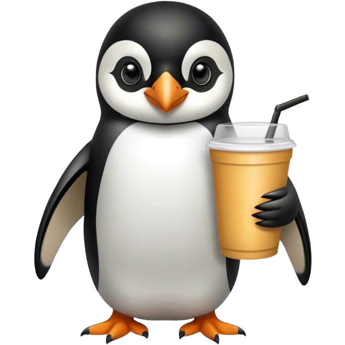 a bolivian penguin with a mate cup emoji