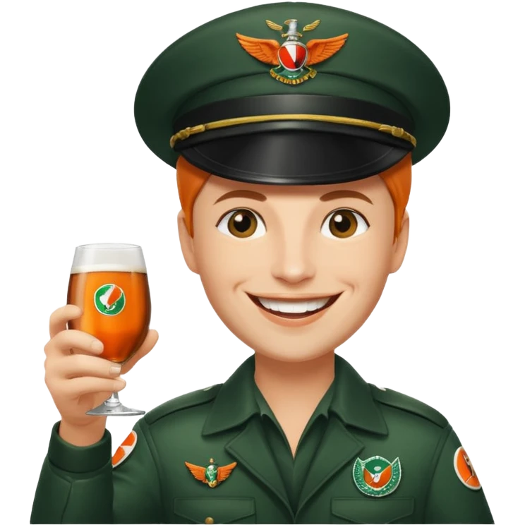 pilot a Jägermeister champion saying Cheers! emoji