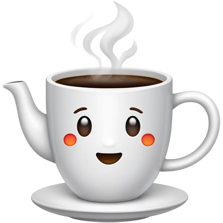 coffee cup with steam emoji