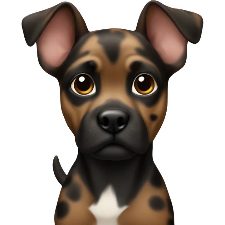 Petit Brabancon black with brown spots emoji