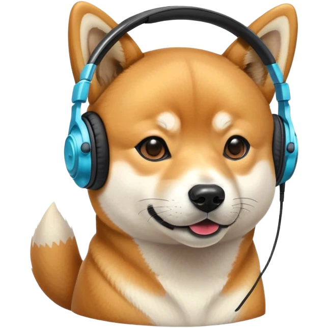 Shiba Dj dog  emoji