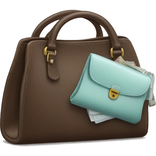 holding an empty purse emoji