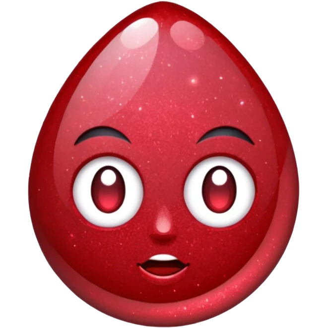 Ruby glitter RED emoji