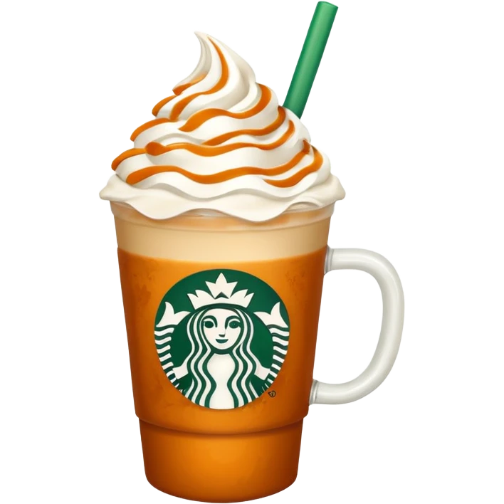 Starbucks pumpkin spice ice latte emoji