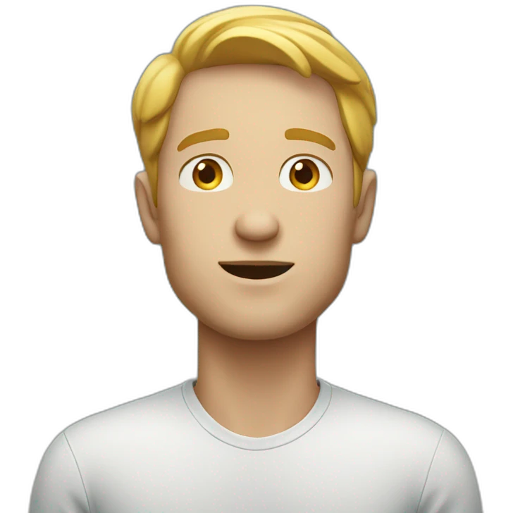White Man looking at the sky emoji