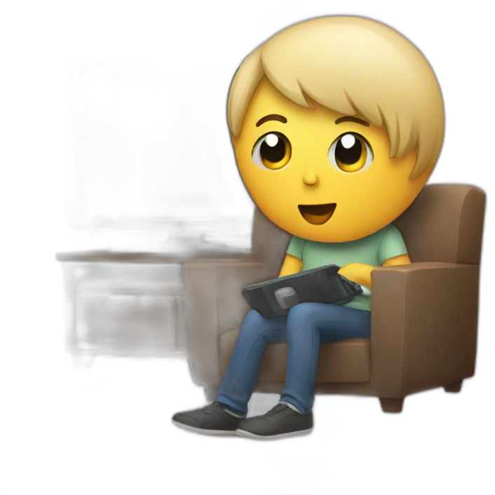 Someone watching TV emoji