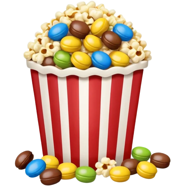 Peanut m&ms and popcorn emoji