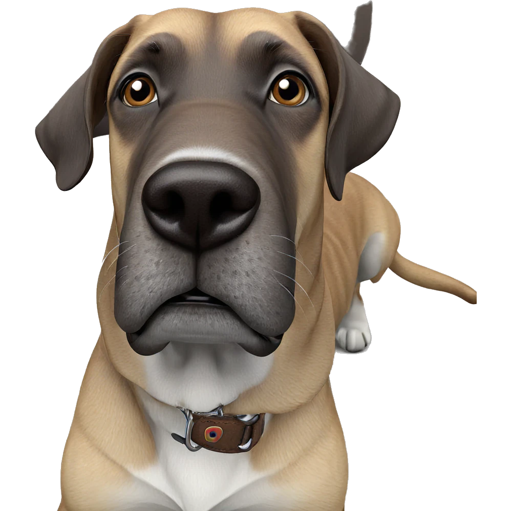 realistic brown eyed dog emoji