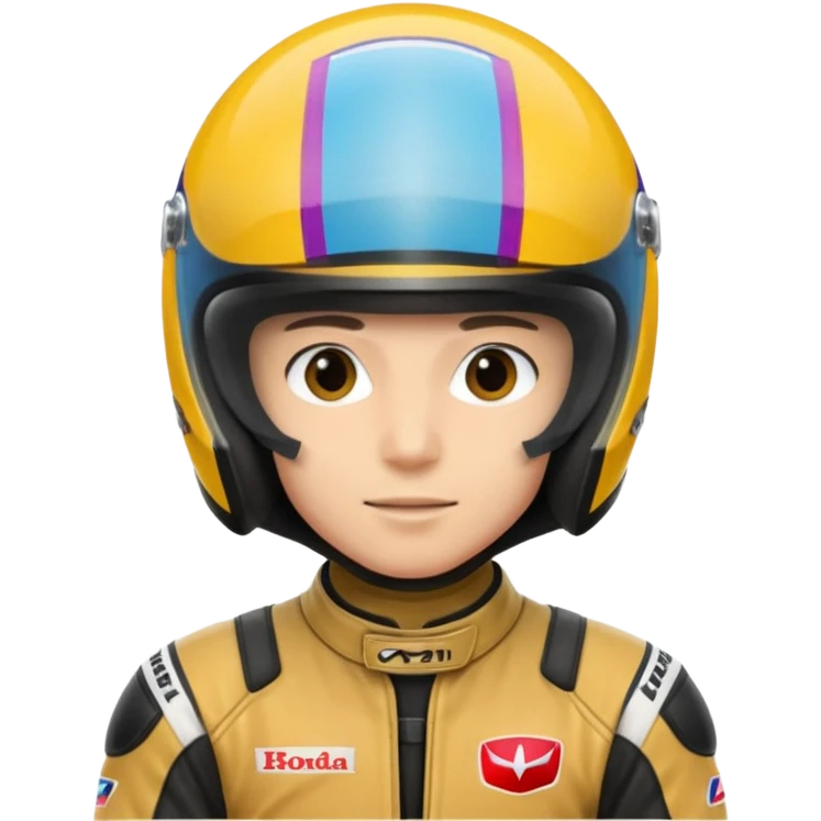 honda motorcycle racer with full face helmet emoji