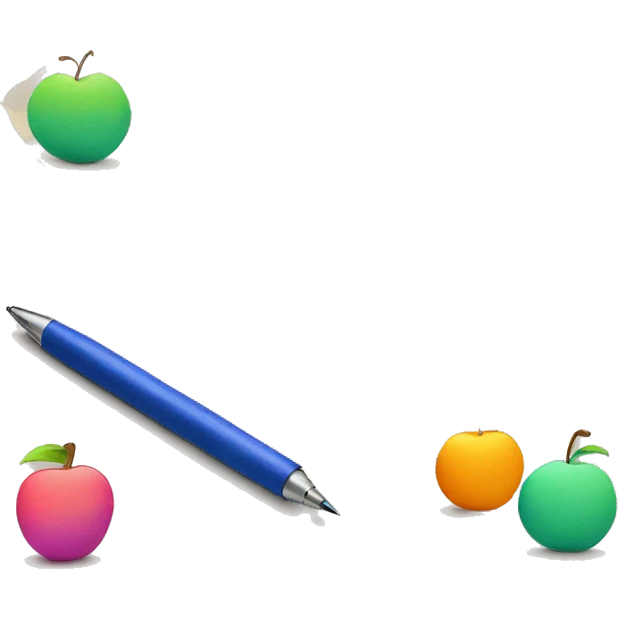 list of paper, colorful drawings. pen  emoji