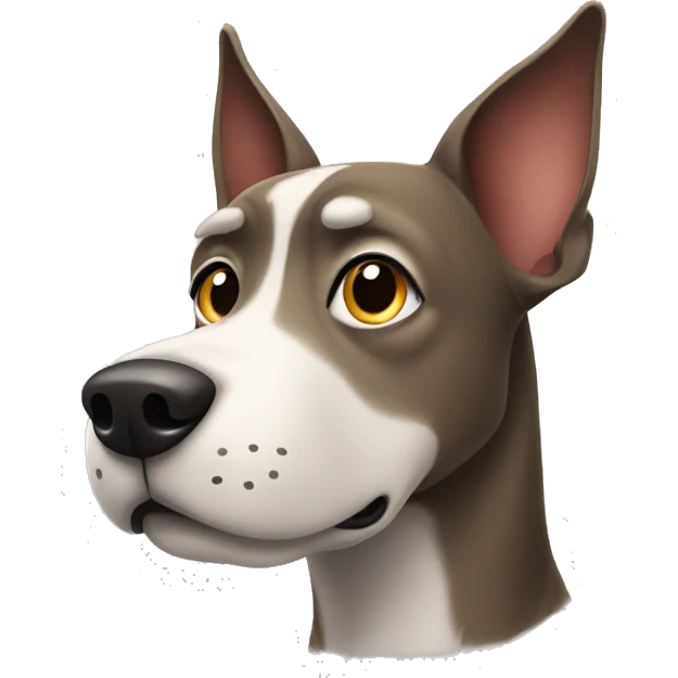 no collar dog with claws staring back emoji