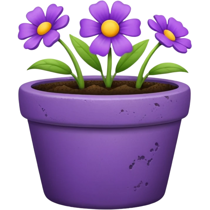 purple flower pot emoji