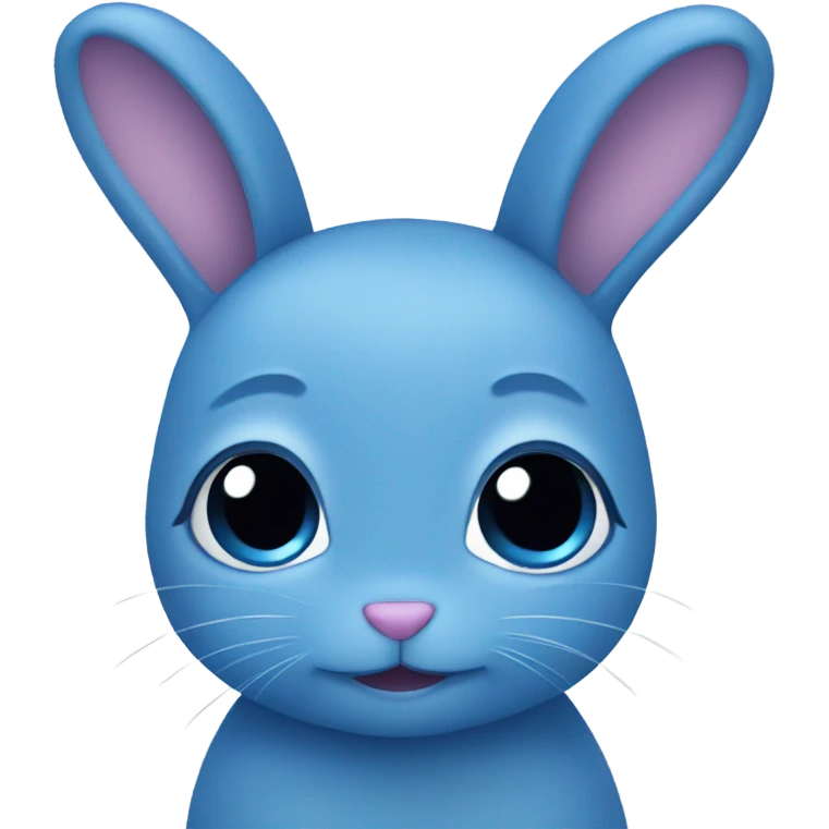 It’s a blue bunny, He’s small, And he’s cute emoji
