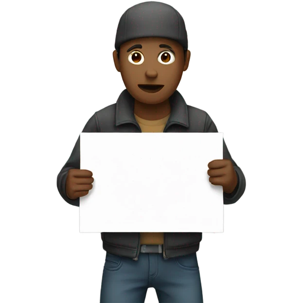 Someone holding sign to stop  emoji