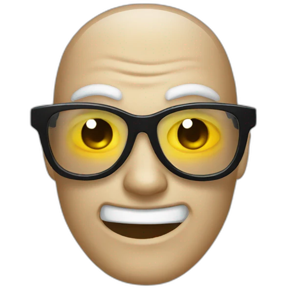 Fantôme en lunette emoji
