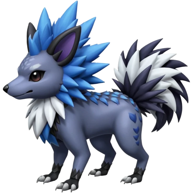 Shiny Zigzagoon-Absol-Noibat-Trico-Hybrid (Full body) emoji