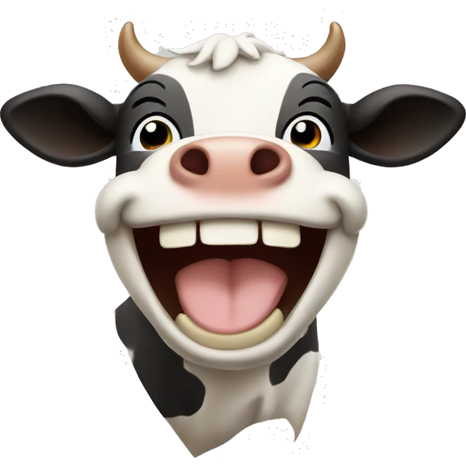 Cow laughing  emoji