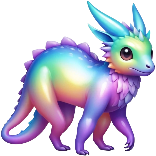 complex iridescent gradients aesthetic-scenery-Fakémon-creature emoji
