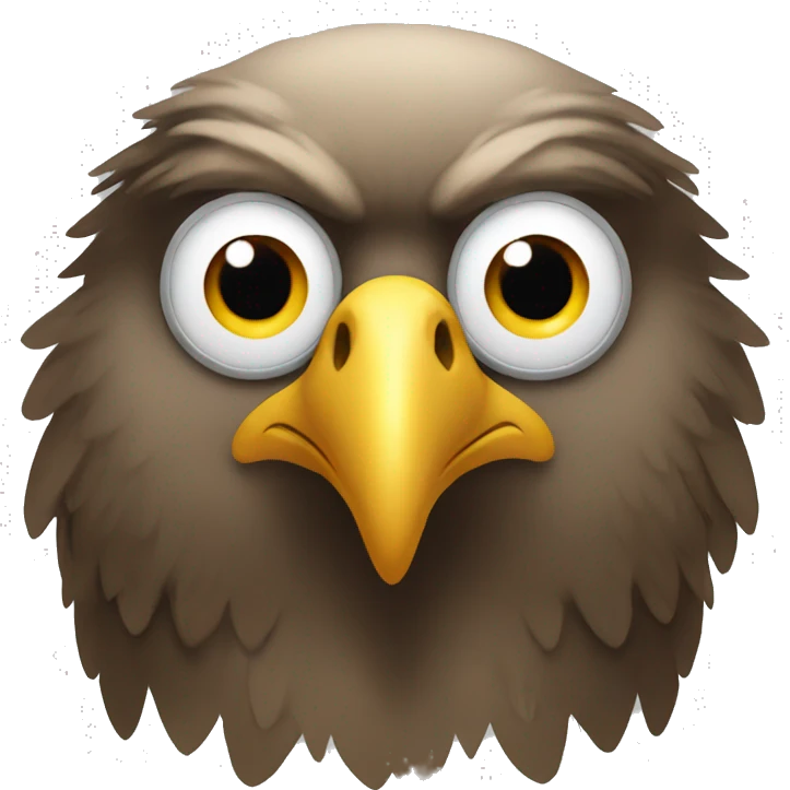 Eagle with star eyes emoji
