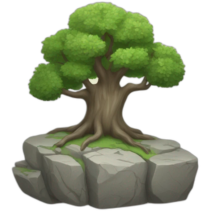 stone tree emoji