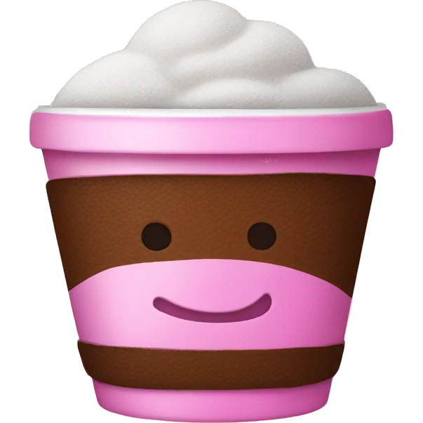 Pink cup of coco emoji