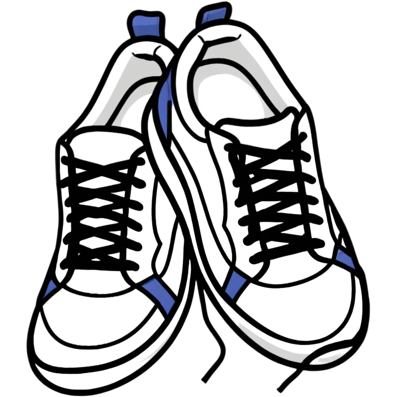 Colorful sneaker shoe with laces emoji