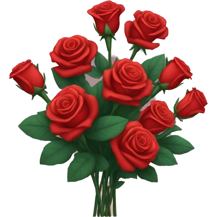 Big red roses bouquet emoji