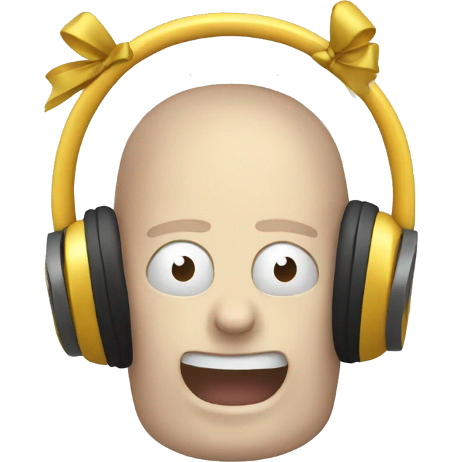Headphones with bows emoji