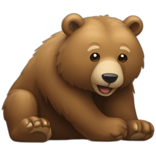 Bear crawling emoji