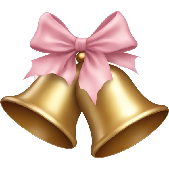 Light pink Christmas bells emoji