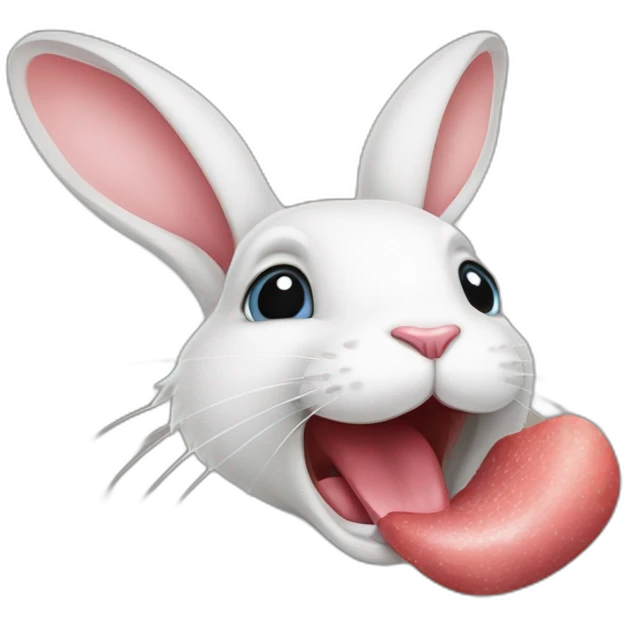 tongue licking rabbit emoji