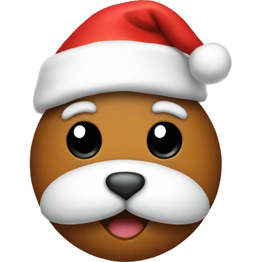 a poo with a santa hat emoji