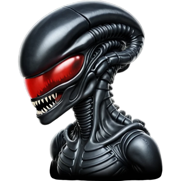 black xenomorph from movie alien emoji