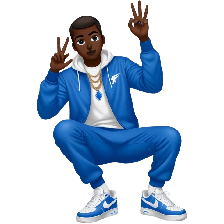 Air force 1s Crip gang signs  emoji