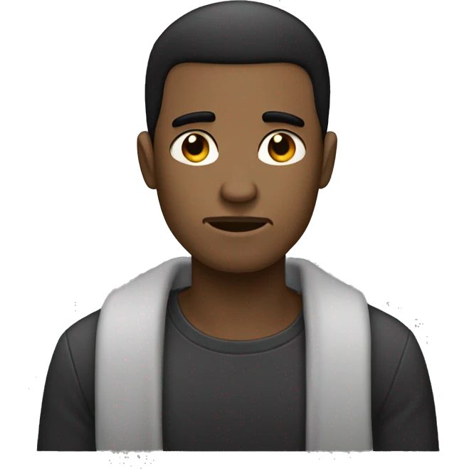 a light-skinned black man with black straight hair - facepalm emoji