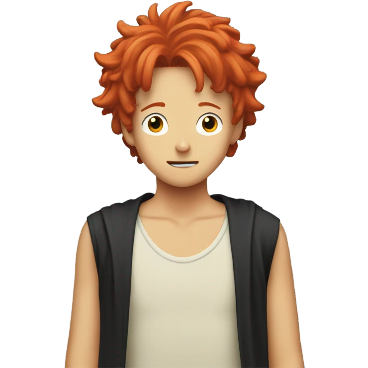 Red head watching one piece emoji