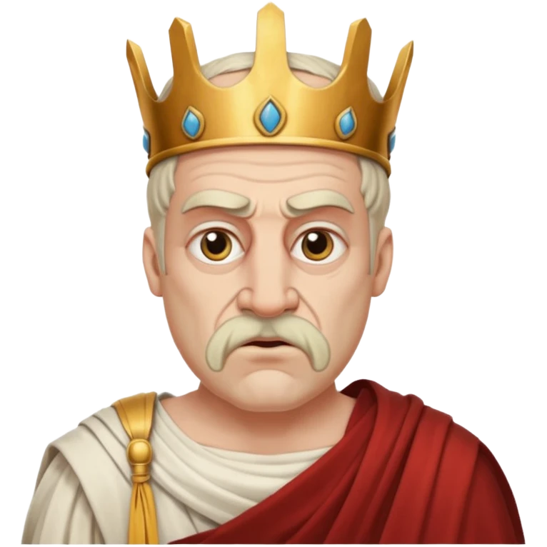 evil ancient greek king with toga ugly big nose emoji
