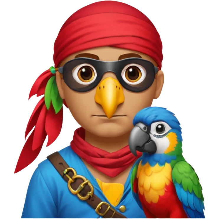 pirate and parrot emoji