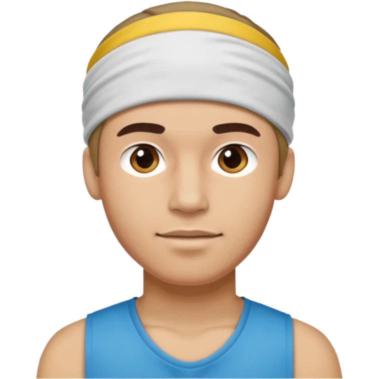 sportive man with headband emoji
