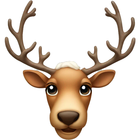 Raindeer with bow emoji