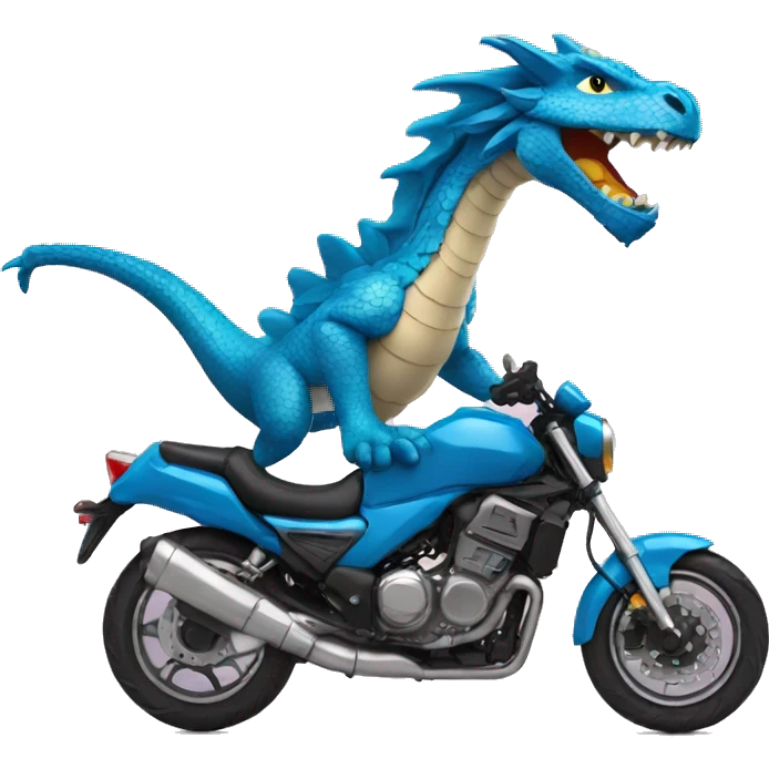 Dragão andando de moto  emoji