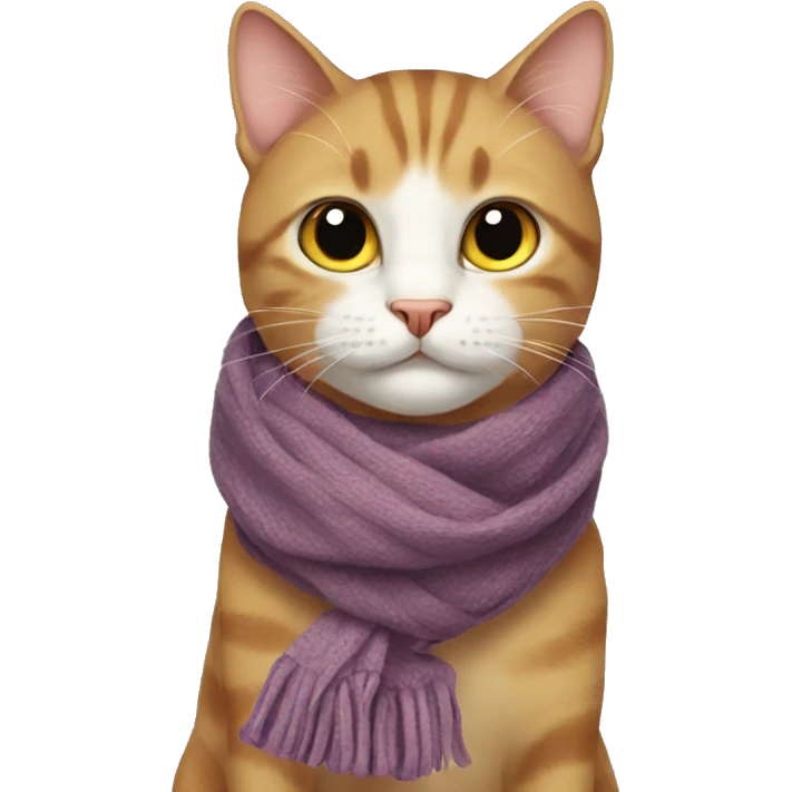 Cat wearing scarf emoji