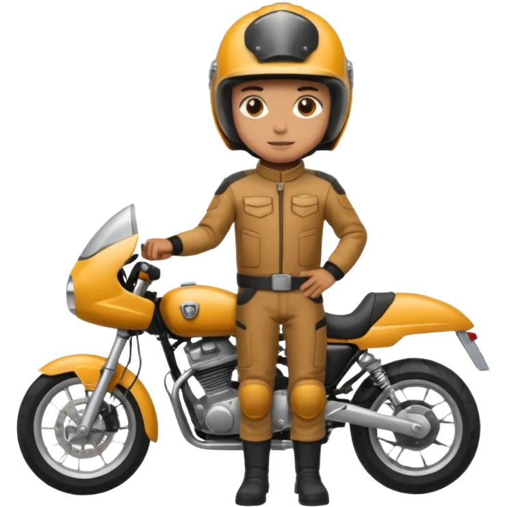 motorcycle human with helmet full body emoji