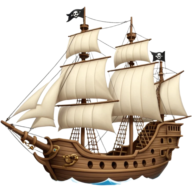 white pirate ships emoji