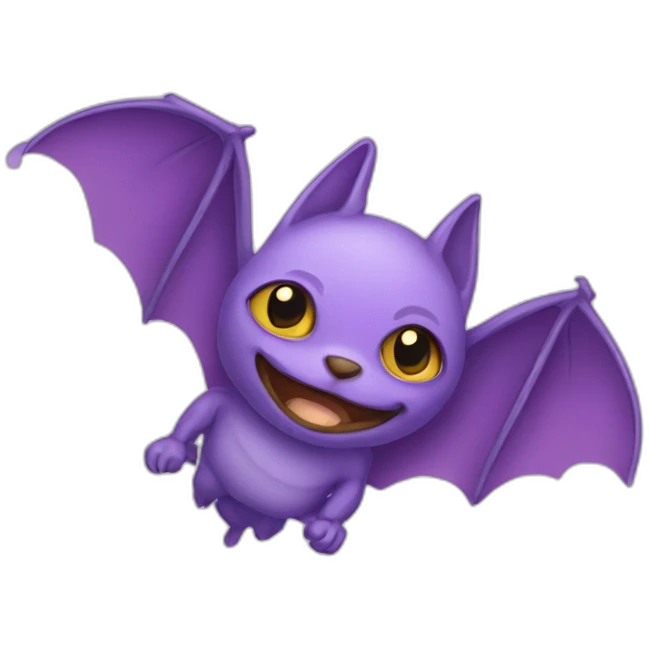 lilac-colored bat emoji