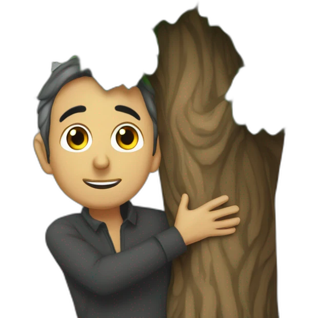 eric zemmour hugging a tree emoji