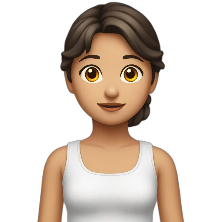 niña-morena-coleta emoji